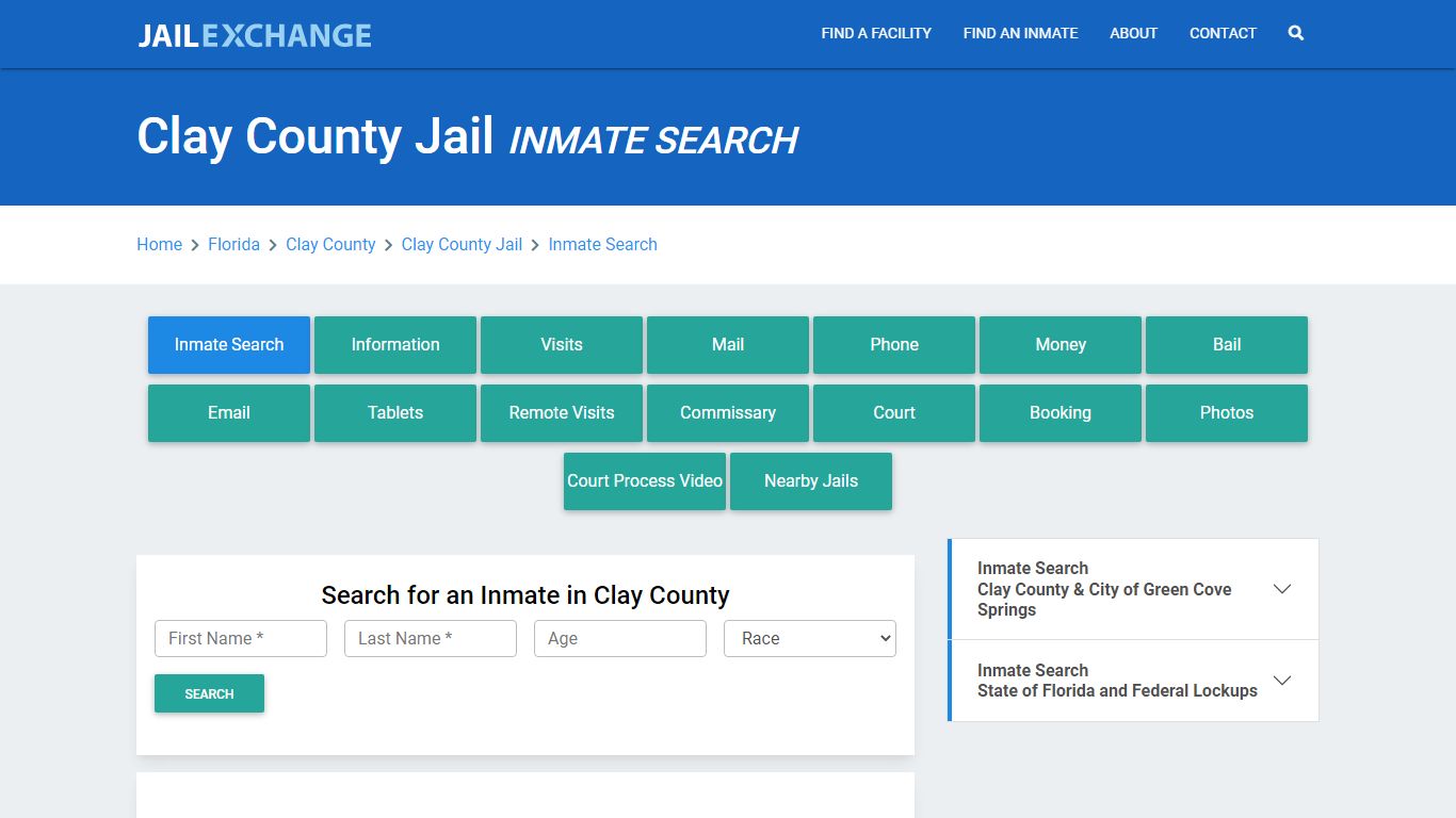 Clay County Jail, FL Inmate Search: Roster & Mugshots - Jail Exchange